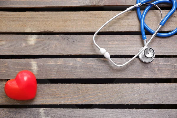 Stethoscope and red heart — Stock Photo, Image