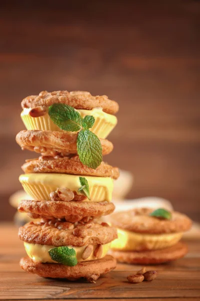 Citrom fagyi cookie szendvics — Stock Fotó