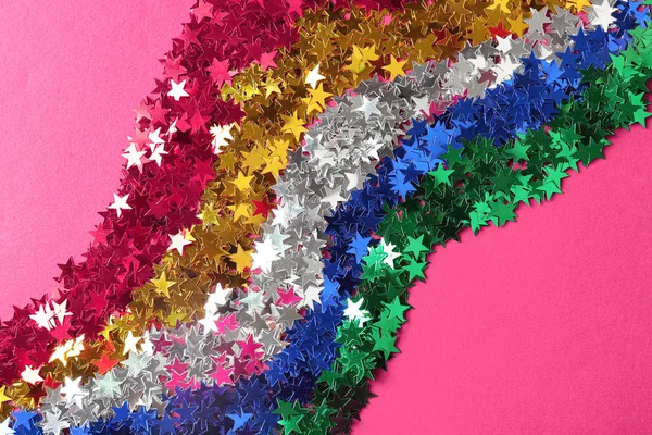 Yıldız şeklinde renkli konfeti — Stok fotoğraf