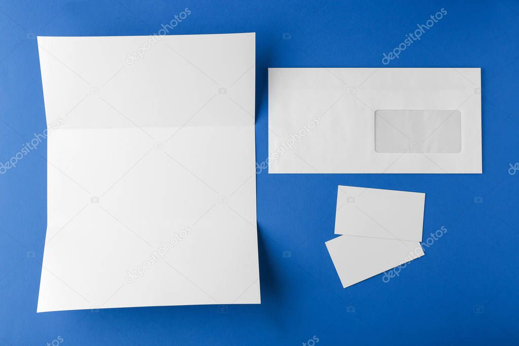 Blank brochure and business cards
