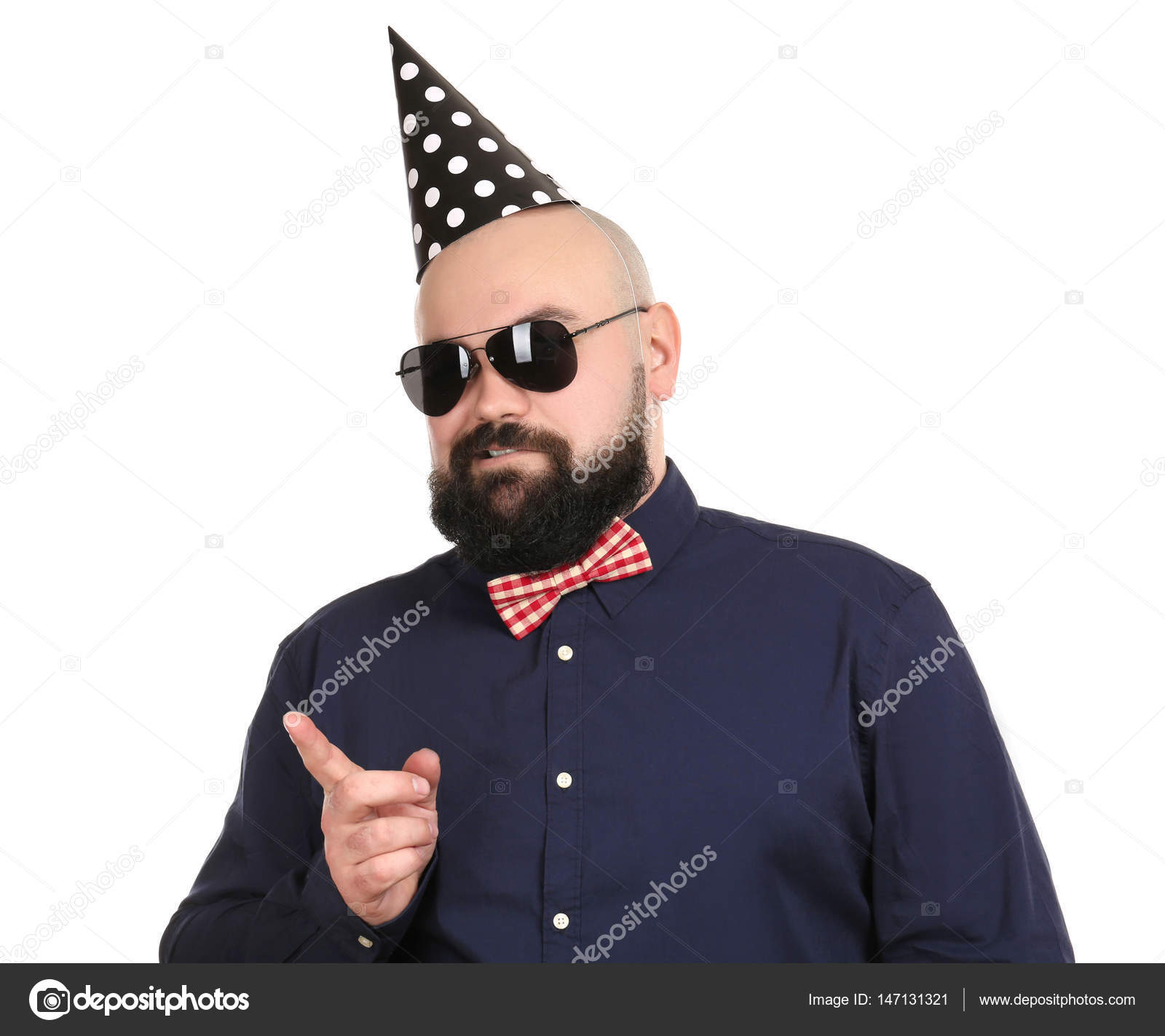 Bearded fat man — Stock Photo © belchonock #147131321