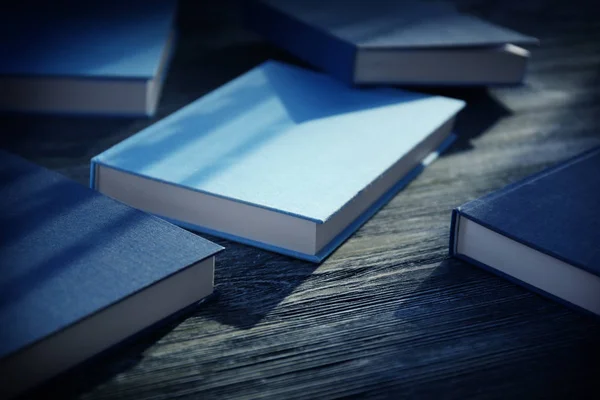 Books on grey table — Stock Photo, Image