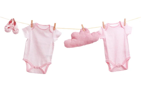 Baby clothes hanging — Stock Photo, Image