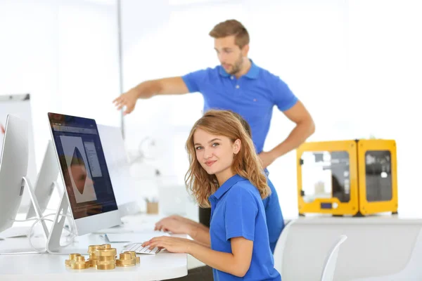 Young engineers planning project — Stock Photo, Image