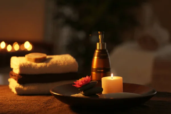 Natural treatments and alight candles