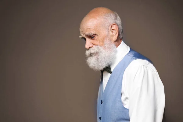 Idős, szakállas férfi — Stock Fotó