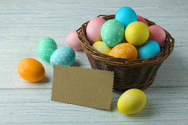 Paskalya yumurtaları boş kartı — Stok fotoğraf
