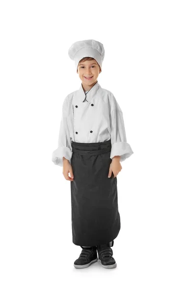 Jongen in uniform van de chef-kok — Stockfoto