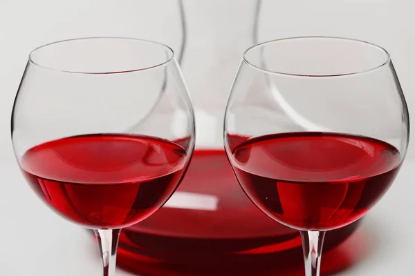 Red wine in glasses — Stock Photo, Image