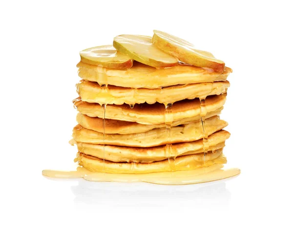 Delicious stacked pancakes — Stock Photo, Image