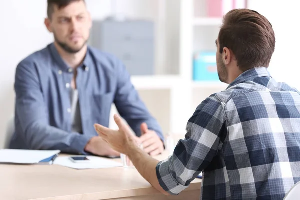 Male job applicant having interview — Stock Photo, Image