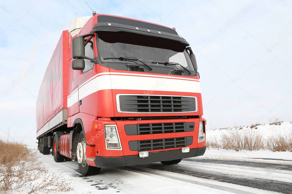 Modern semi truck 