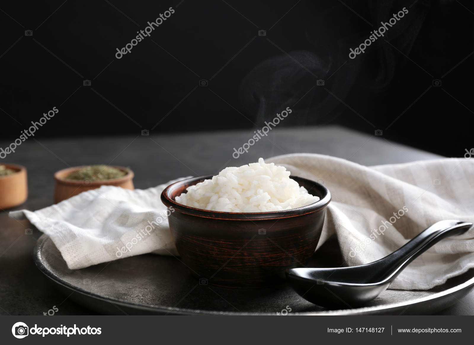 White rice in bowl Stock Photo by ©belchonock 147148127