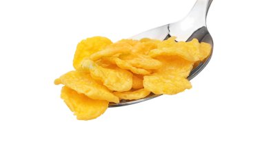 metal kaşık Mısır gevreği ile 