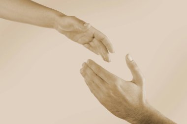 dokunmadan eller erkek ve dişi