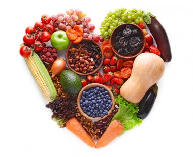 Sağlıklı gıda yapılan kalp