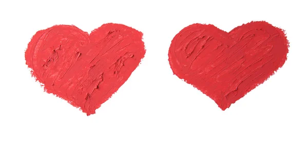 Red drawn hearts — Stock Photo, Image