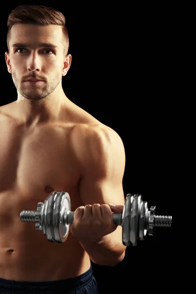 Sporty man doing exercises — Stock Photo, Image