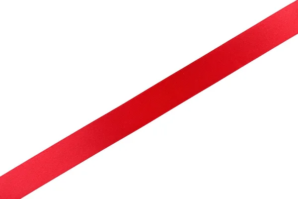 Silk red ribbon — Stock Photo, Image