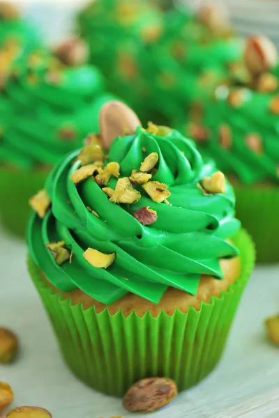 Cupcakes aux pistaches vertes — Photo