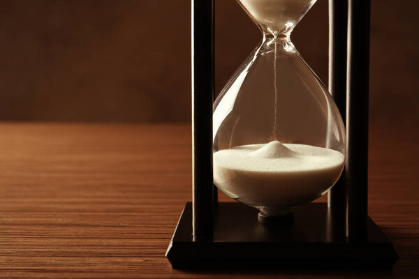 hourglass with white sand