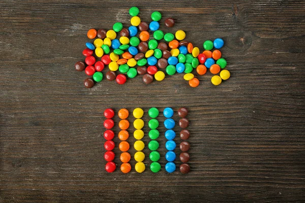 Chutné barevné bonbóny — Stock fotografie