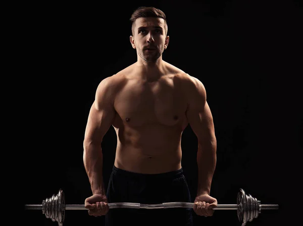 Sporty man doing exercises — Stock Photo, Image