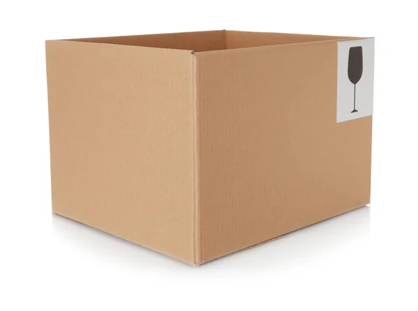 Caja de cartón en blanco — Foto de Stock