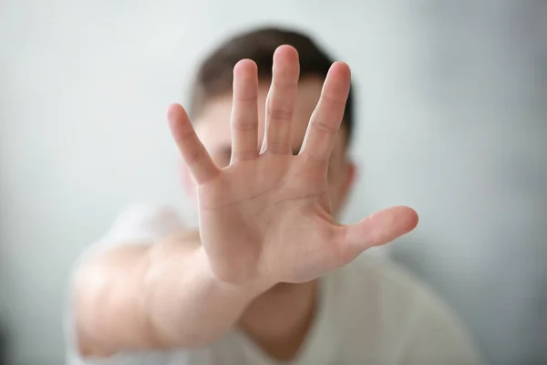 Hand of depressed man closeup — Stock Photo, Image