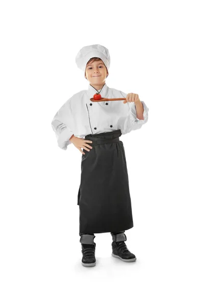 Niño en uniforme de chef — Foto de Stock