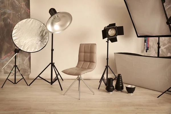 Photo Studio világítási felszereléssel — Stock Fotó