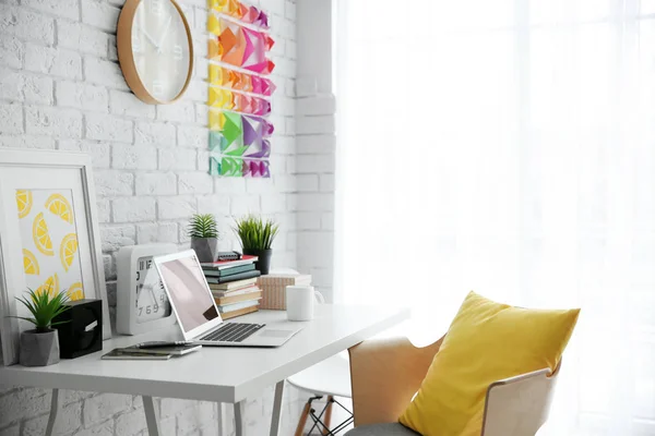 Interior of designer workplace — Stock Photo, Image