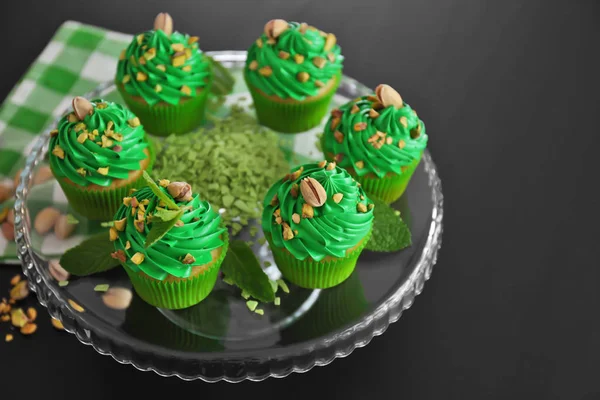 Cupcake al pistacchio verde — Foto Stock