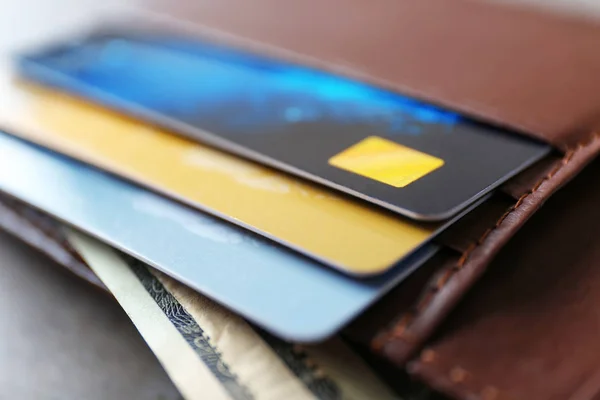Πορτοφόλι με πιστωτικές κάρτες — Φωτογραφία Αρχείου
