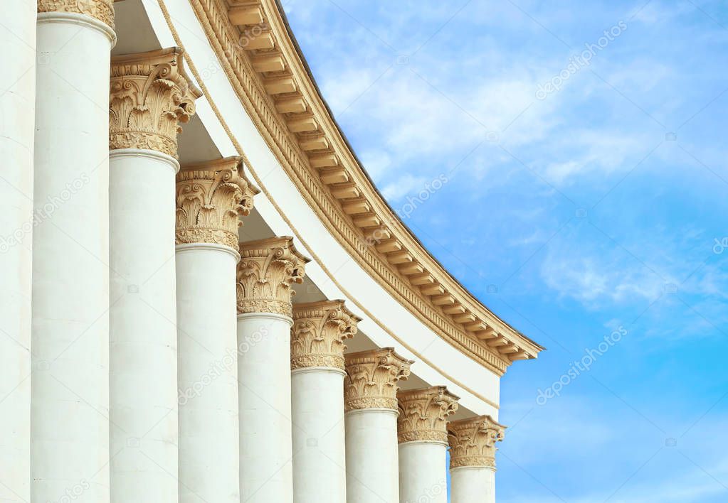 building with columns in neoclassical style