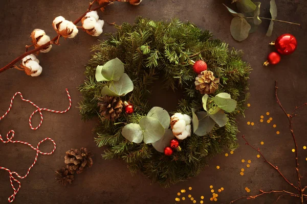 Mooie kerstkrans — Stockfoto