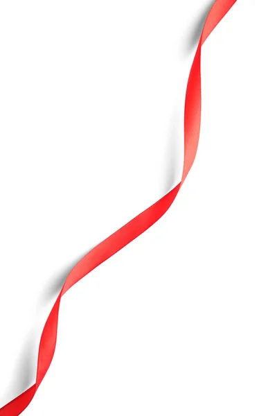 Шелковая красная лента — стоковое фото