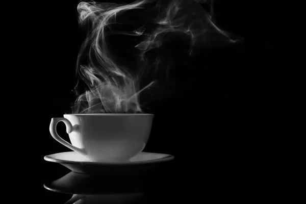 Steaming cup of coffee — Stock Photo, Image