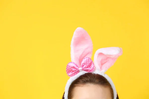 Girl with bunny ears — Stock Photo, Image