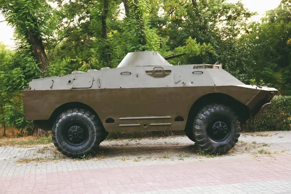 Armored troop carrier monument in park — Stock Photo, Image