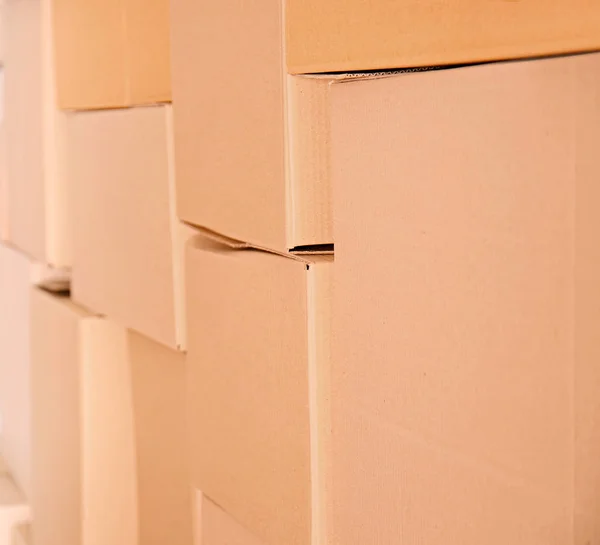 Fila de nuevas cajas de dibujos animados — Foto de Stock