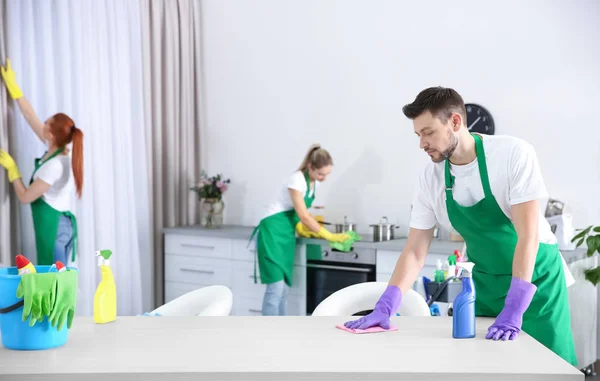 Cleaning service team