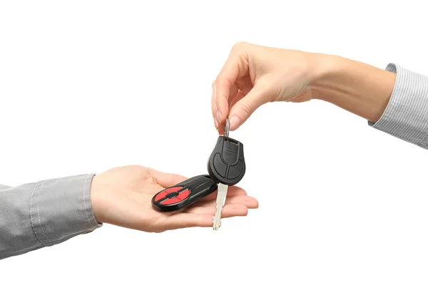 Kobiecych rąk z kluczyki do samochodu — Zdjęcie stockowe