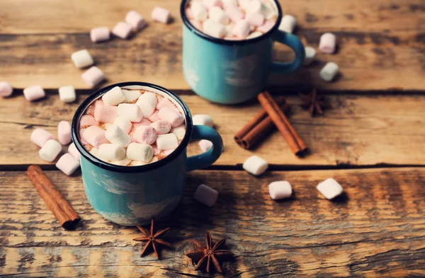 Gustose cioccolata calda e marshmallow — Foto Stock