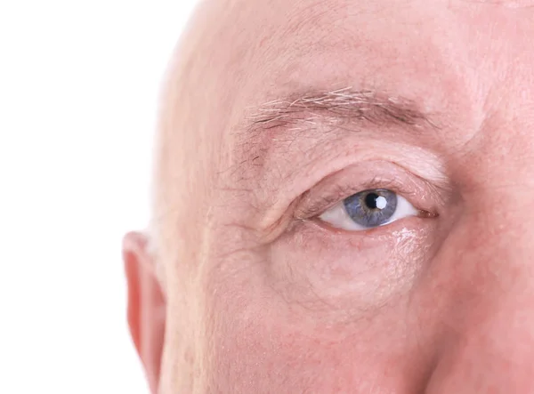 Closeup View Mature Man Face — Stock Photo, Image