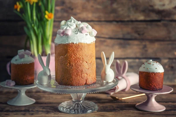 Finom húsvéti sütemények, díszek — Stock Fotó