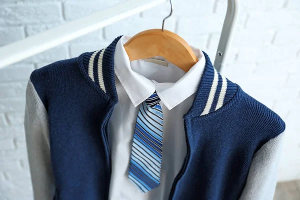 School Uniform Teenage Boy Hanger — Stock Photo, Image