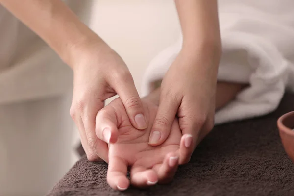 Woman having hand treatment — Stock Photo, Image