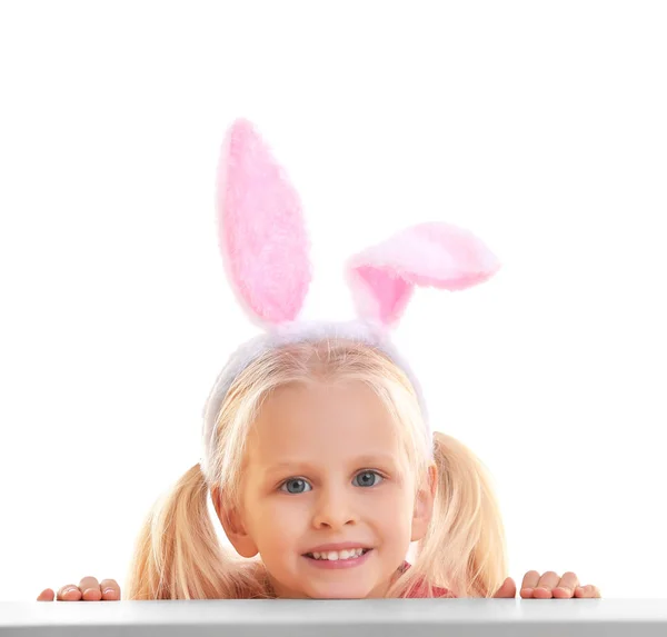 Meisje met bunny oren — Stockfoto