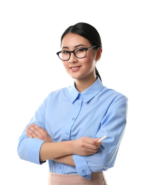 Porträtt av asiatiska kvinnlig lärare — Stockfoto